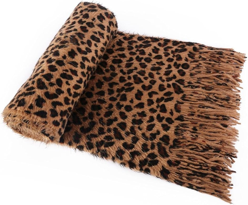 Leopard Scarfs for Women - Winter Warm Long Soft Scarf white - red - Scarf - Ladies Scarves Wraps... | Amazon (UK)