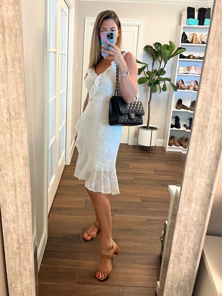 You can’t go wrong with a white eyelet dress. The cut on this one is so flattering and perfect for day or night! Also comes in black (and yes, it was so good I had to get both!)

Currently 60% off! Runs TTS. Wearing size 4.

#LTKunder100 #LTKsalealert