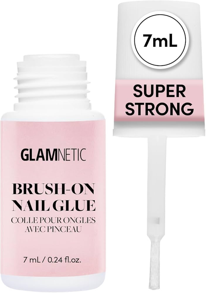 Glamnetic Super Strong Brush On Vegan Nail Glue | Brush Tip Applicator, Mess Free, Travel Friendl... | Amazon (US)