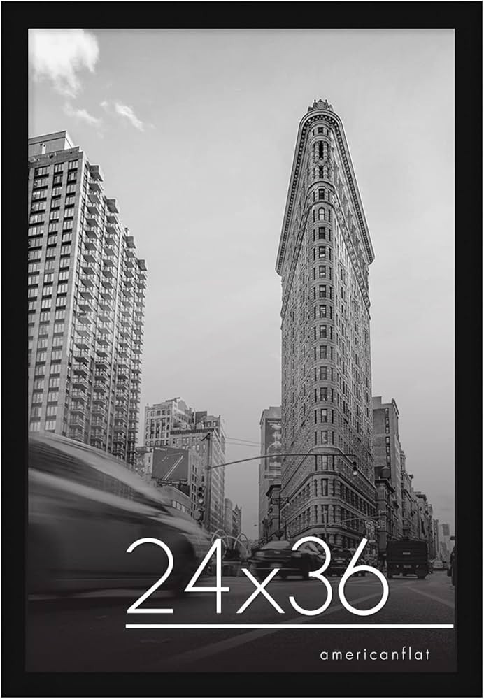 Americanflat 24x36 Poster Frame in Black - Composite Wood with Polished Plexiglass - Horizontal a... | Amazon (US)