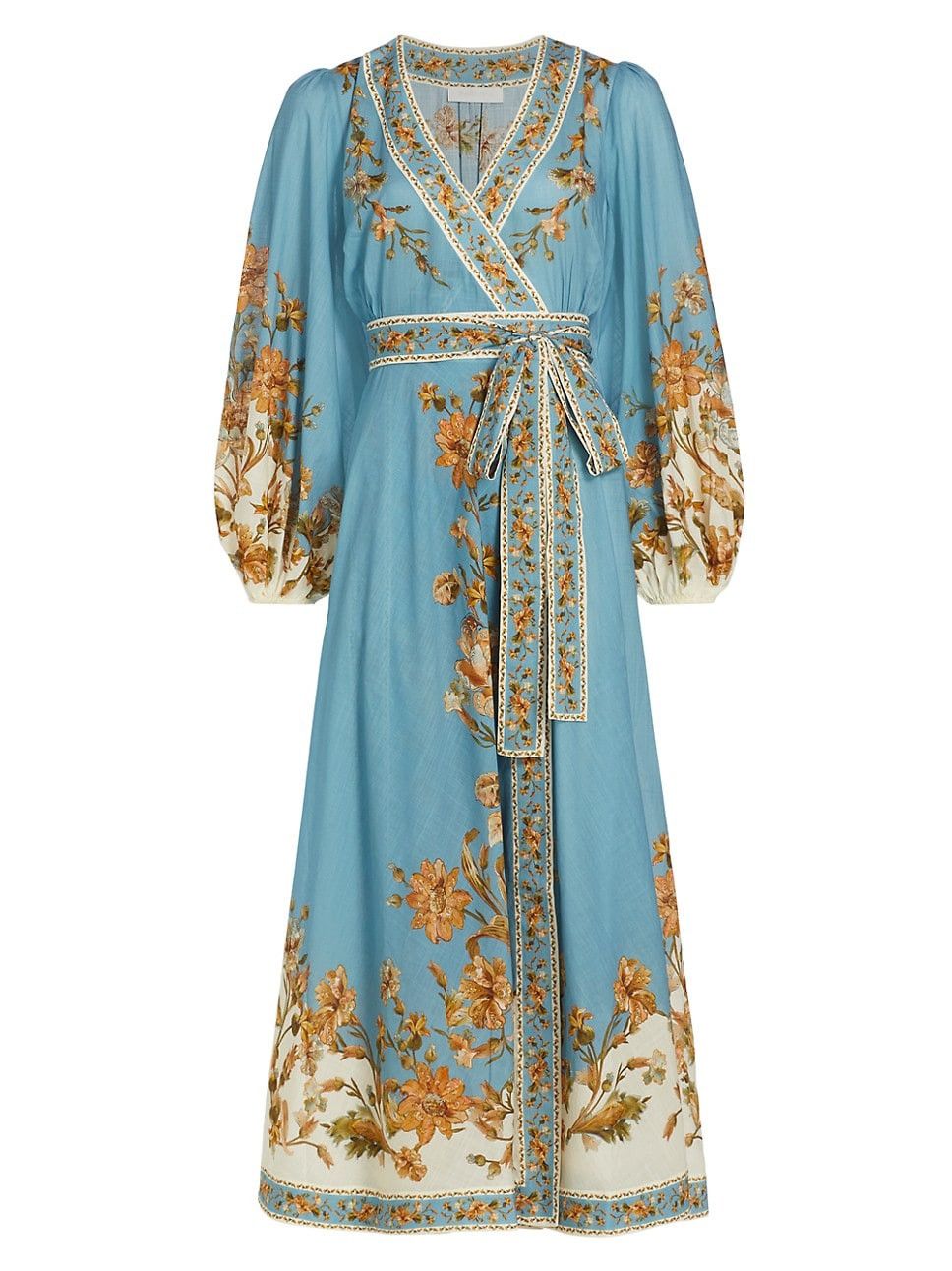 Chintz Cotton Wrap Midi-Dress | Saks Fifth Avenue