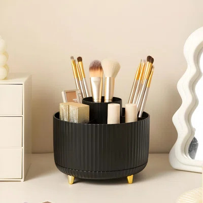 Makeup Brush Holder Organizer,360° Rotating Makeup Brush Organizer,5 Slot Make Up Brushes Cup, Nail Polish, Art Supply, Bathroom Vanity Desktop Organi | Wayfair North America