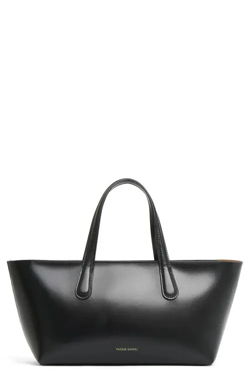 Mansur Gavriel Mini Everyday Leather Tote in Black/Caramel at Nordstrom | Nordstrom