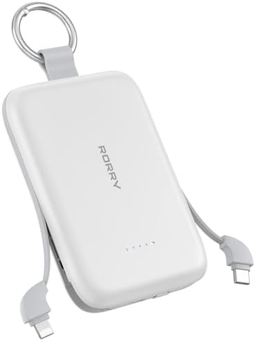 RORRY Portable Charger, 10000mAh PD 30W Fast Charging Portable Charger Power Bank with Built-in C... | Amazon (US)