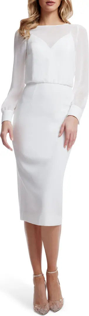 Pilar Mixed Media Long Sleeve Dress | Nordstrom