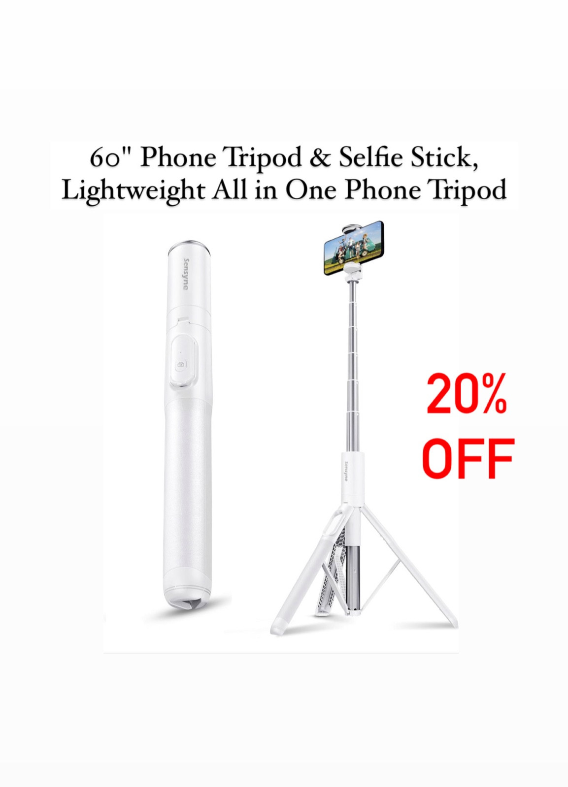 60" Phone Tripod & Selfie Stick, Lightweight All in One Phone Tripod the best travel blogger tool. I take this everywhere for photo taking  

Add this to your gift guide and gift ideas this holiday! 

#LTKHolidaySale #LTKGiftGuide
