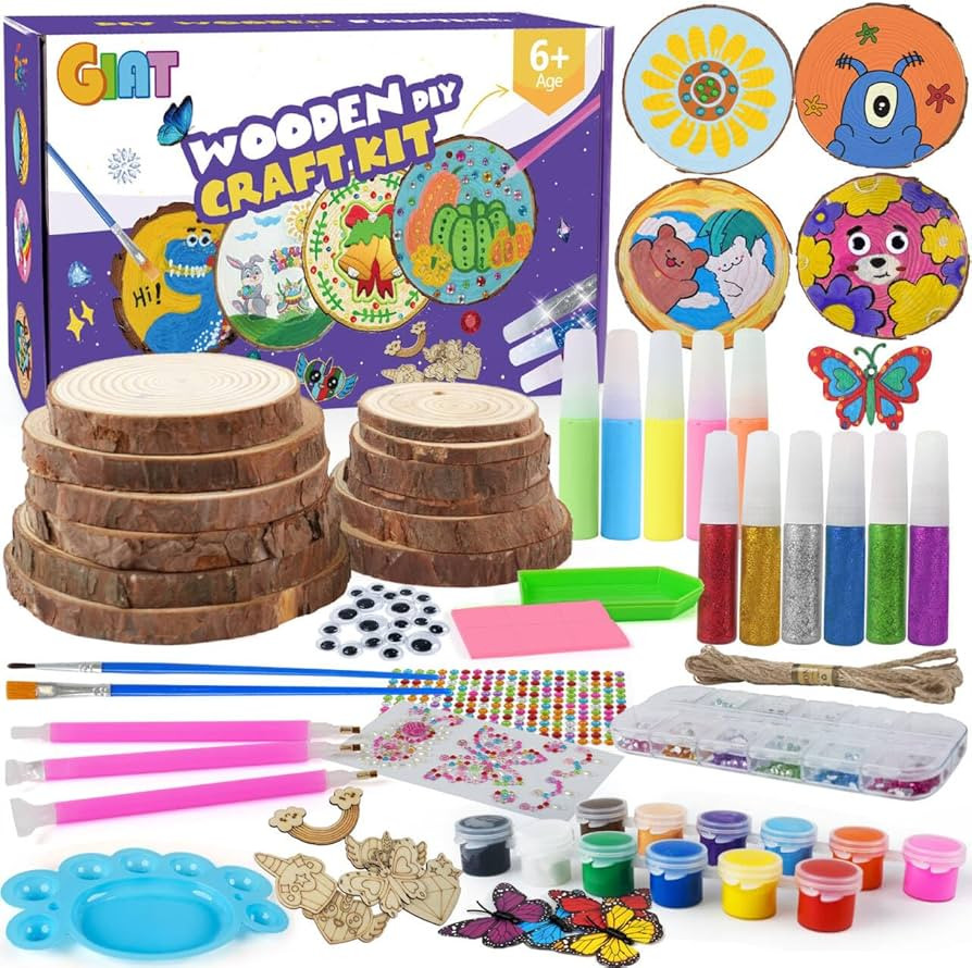 GIAT Arts and Crafts for Kids Age 8-12 Wooden Painting Kit - Best Birthday Toy Gift Ideas for Gir... | Amazon (US)