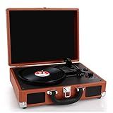 Pyle Upgraded Vintage Record Player - Classic Vinyl Player, Turntable, Rechargeable Batteries, Bluet | Amazon (US)