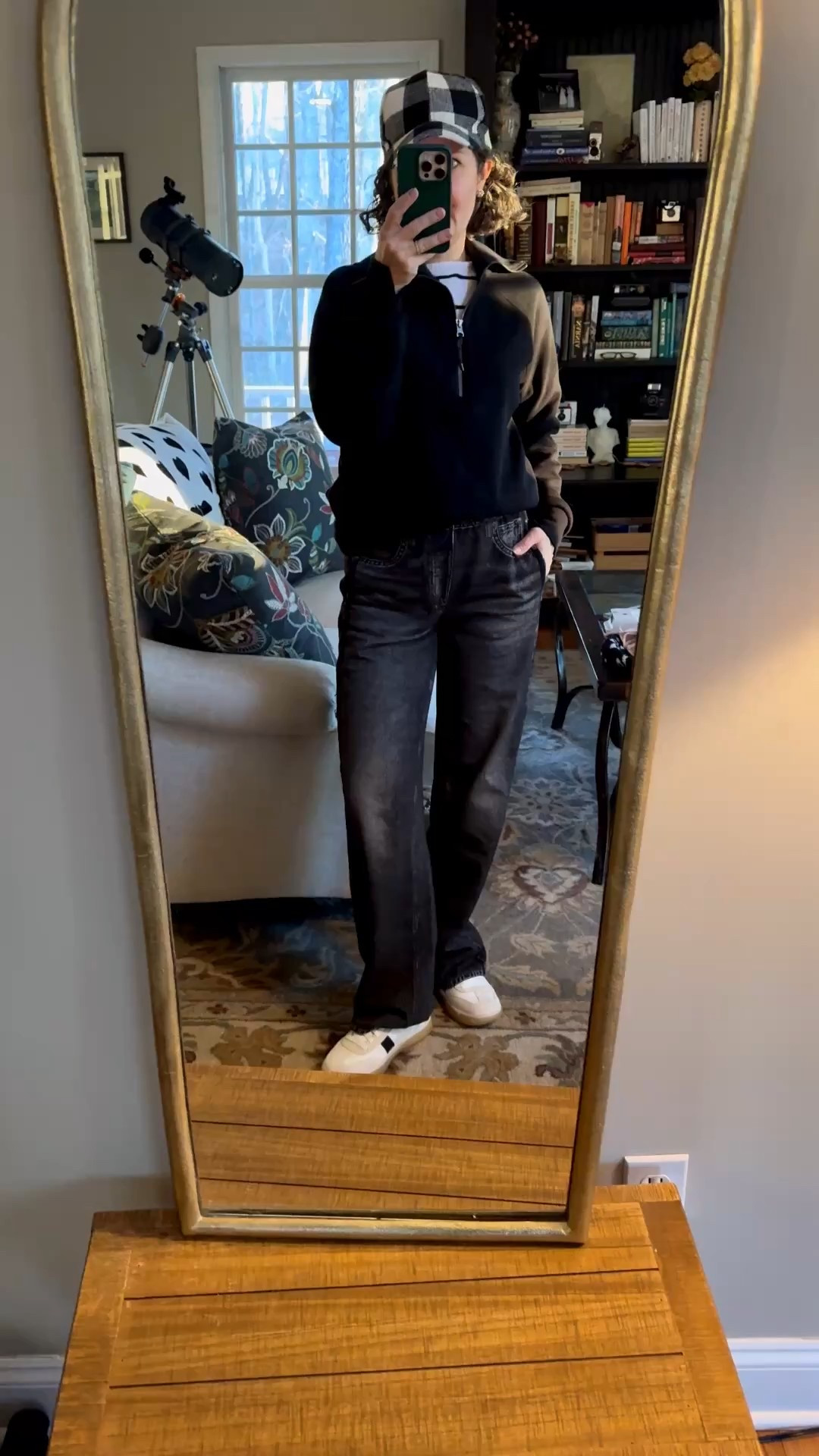 Super comfortable Rag and Bone sweat pants jean style. I’ll be flying in this outfit! Spanx zip up sweatshirt and Vionic city walk sneakers make for a perfect outfit in my opinion 😜 

#LTKOver40 #LTKSeasonal #LTKTravel