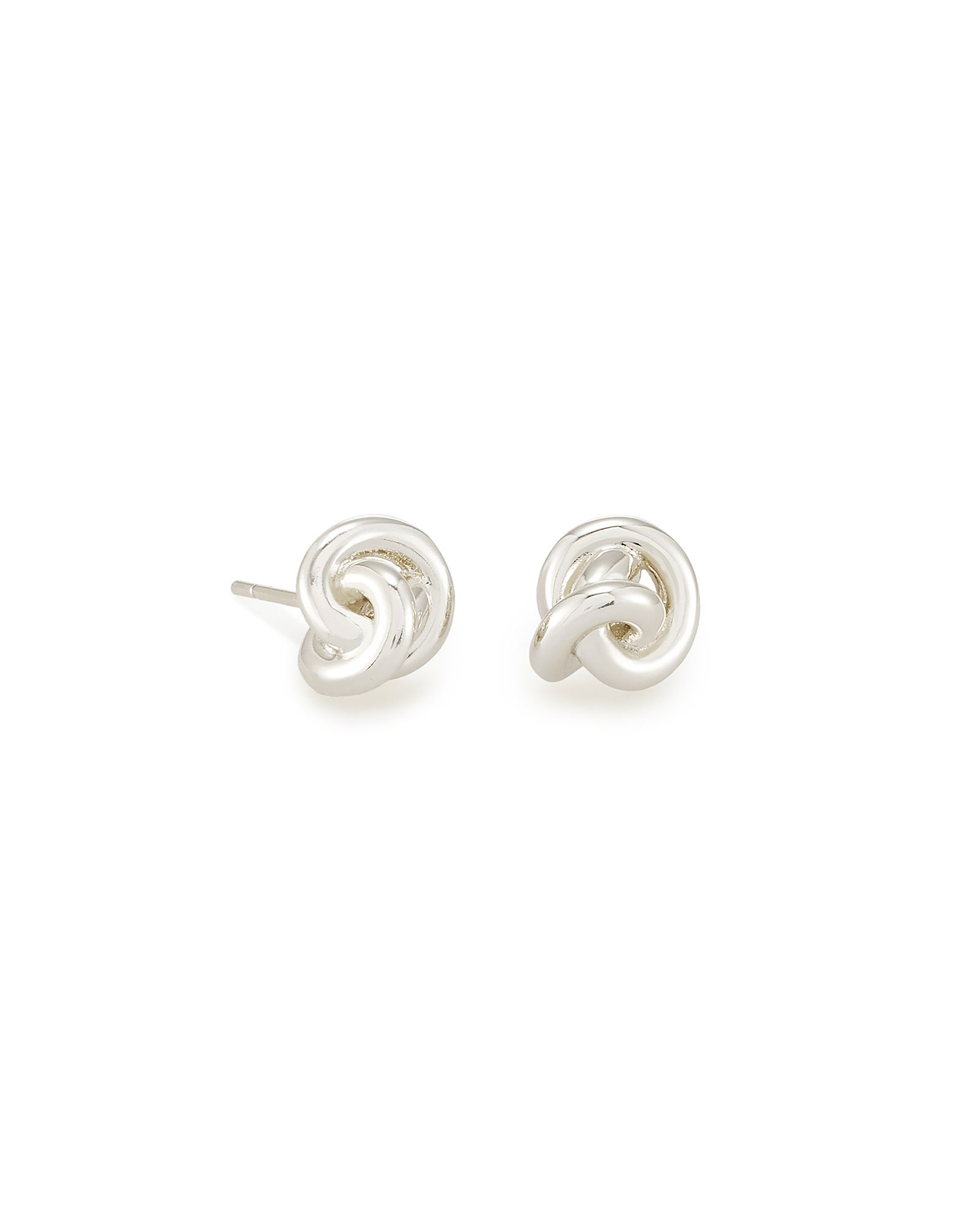 Presleigh Love Knot Stud Earrings in Bright Silver | Kendra Scott