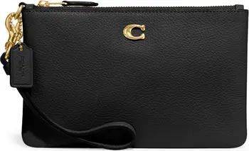 Small Polished Pebble Leather Wristlet | Nordstrom