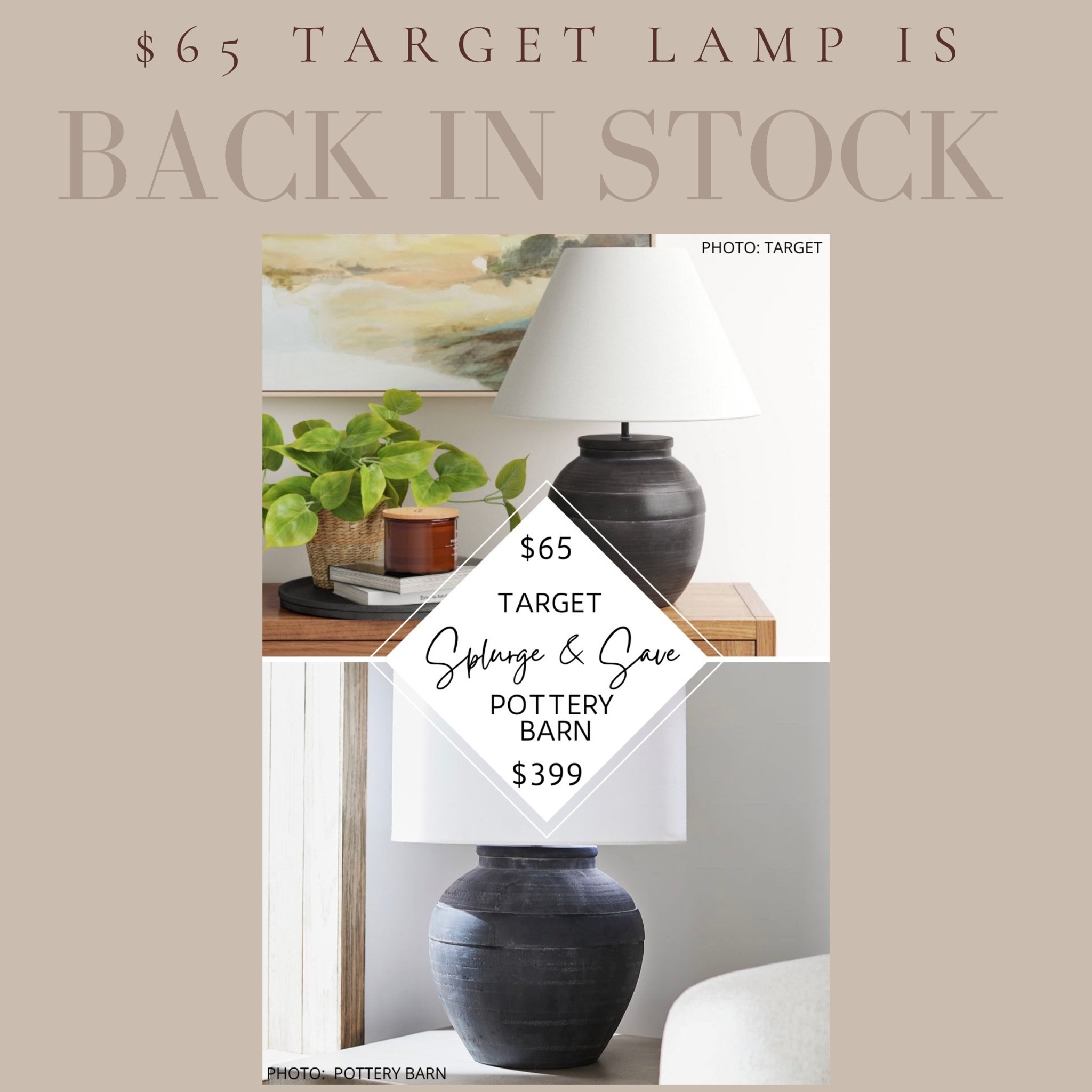 🚨Back in Stock🚨 This chalky, vintage table lamp has a perfect 5/5 star rating ⭐️ is STUNNING in person for the price.  If you’re looking for an affordable table lamp or bedside table lamps, check this out this Target must have!  🎯

 #potterybarn #wayfair #lighting #lamp #tablelamp #light #coastal #homedecor #decor #design #target #targethome #targetdupes #targetdecor #targetstyle #targetfinds #lookalike #lookforless #dupe #lookalike #luxuryforless #luxury #modern #faris.  Pottery Barn Faris Table lamp dupe. Pottery Barn for less. Pottery Barn dupes. Black table lamp. Chalky table lamp, ceramic table lamp. Modern traditional. Transitional.  Living room lighting. Bedroom lighting. Found lamp. Pottery Barn style. Target finds. Target home. Target decor.  Target lighting. Target lamp. Target dupes. Best of target. Target must haves. 

#LTKhome #LTKsalealert #LTKunder100