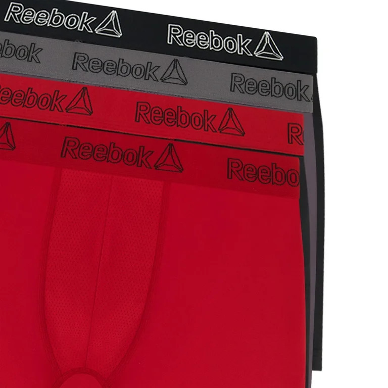 Reebok Men's Featherweight Performance Boxer Briefs 4-Pack, Sizes S to XL - Walmart.com | Walmart (US)