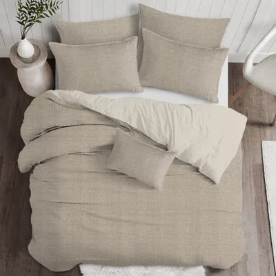 Lynnin Natural Linen Coverlet/Bedspread | Wayfair North America