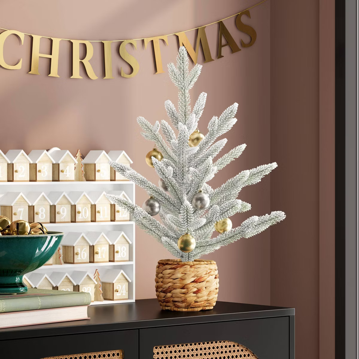 Christmas Medium Heavy Flocked Tree Green - Threshold™ | Target