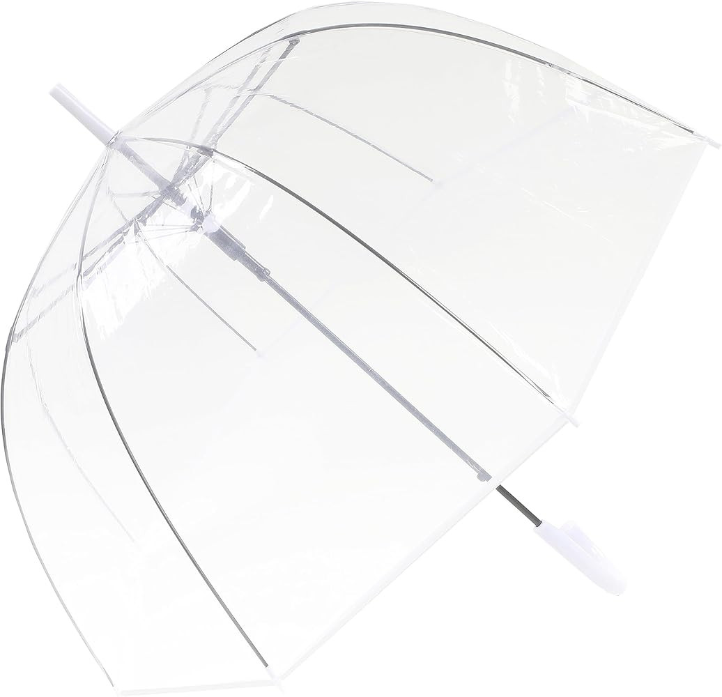 ThreeH Clear Bubble Umbrella Curved Handle Sturdy Plastic Transparent Dome 8 Ribs Auto Open Stick... | Amazon (US)