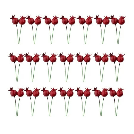 Rosarivae 50pcs Simulated Pomegranate Ornament Artificial Fruits Decor Micro Landscape Garden Decora | Walmart (US)