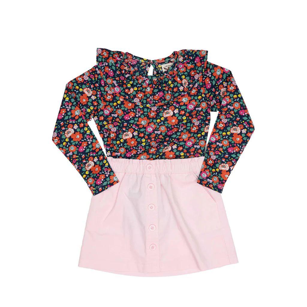 Renee Lt Pink Cord Skirt | The Oaks Apparel Company