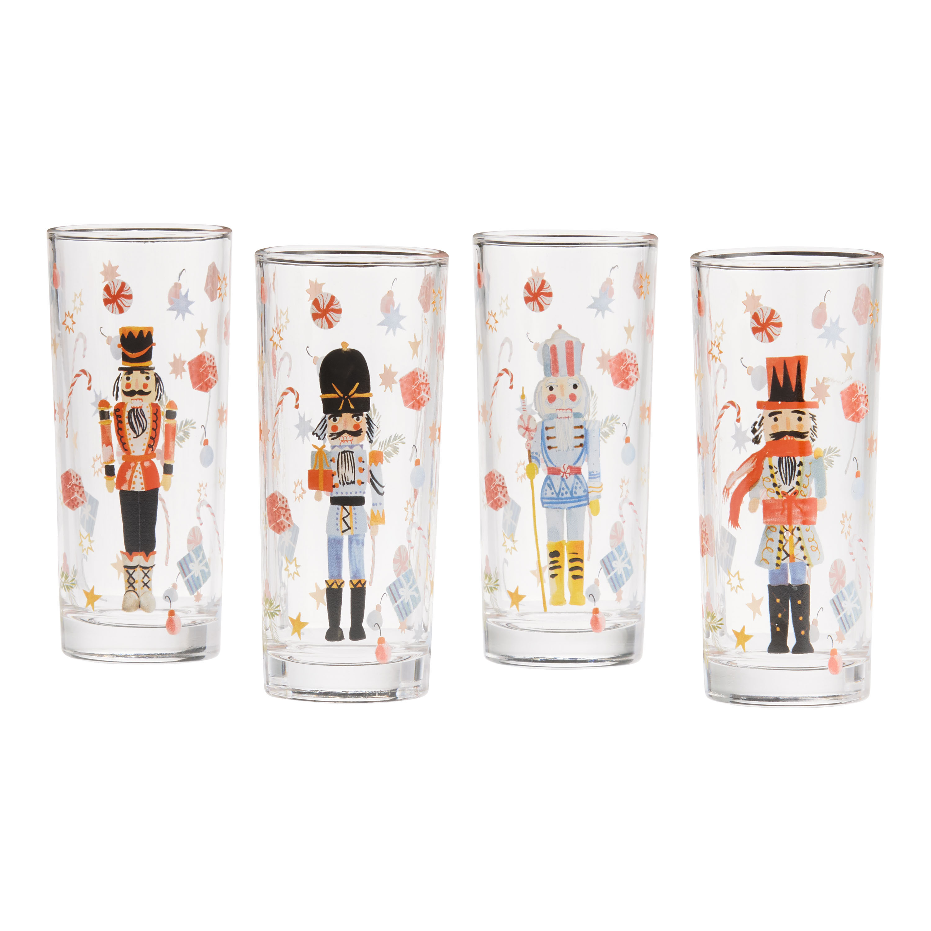 Holiday Nutcracker Juice Glass 4 Pack | World Market