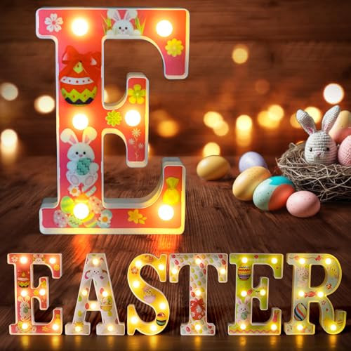 Easter Lights Indoor Decorations - Table Decors for Home Party & Holiday - Easter Sign | Amazon (US)