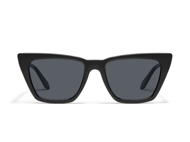 Quay Call the Shots Black Cat Eye Frame / Smoke Lenses Sunglasses | JTV Jewelry