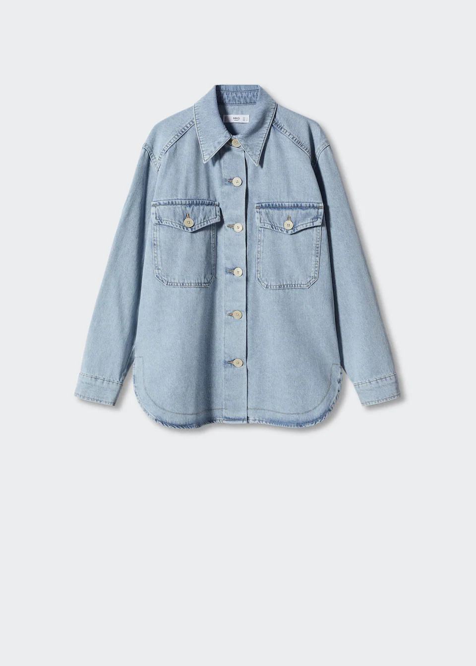 Oversized denim overshirt -  Women | Mango USA | MANGO (US)