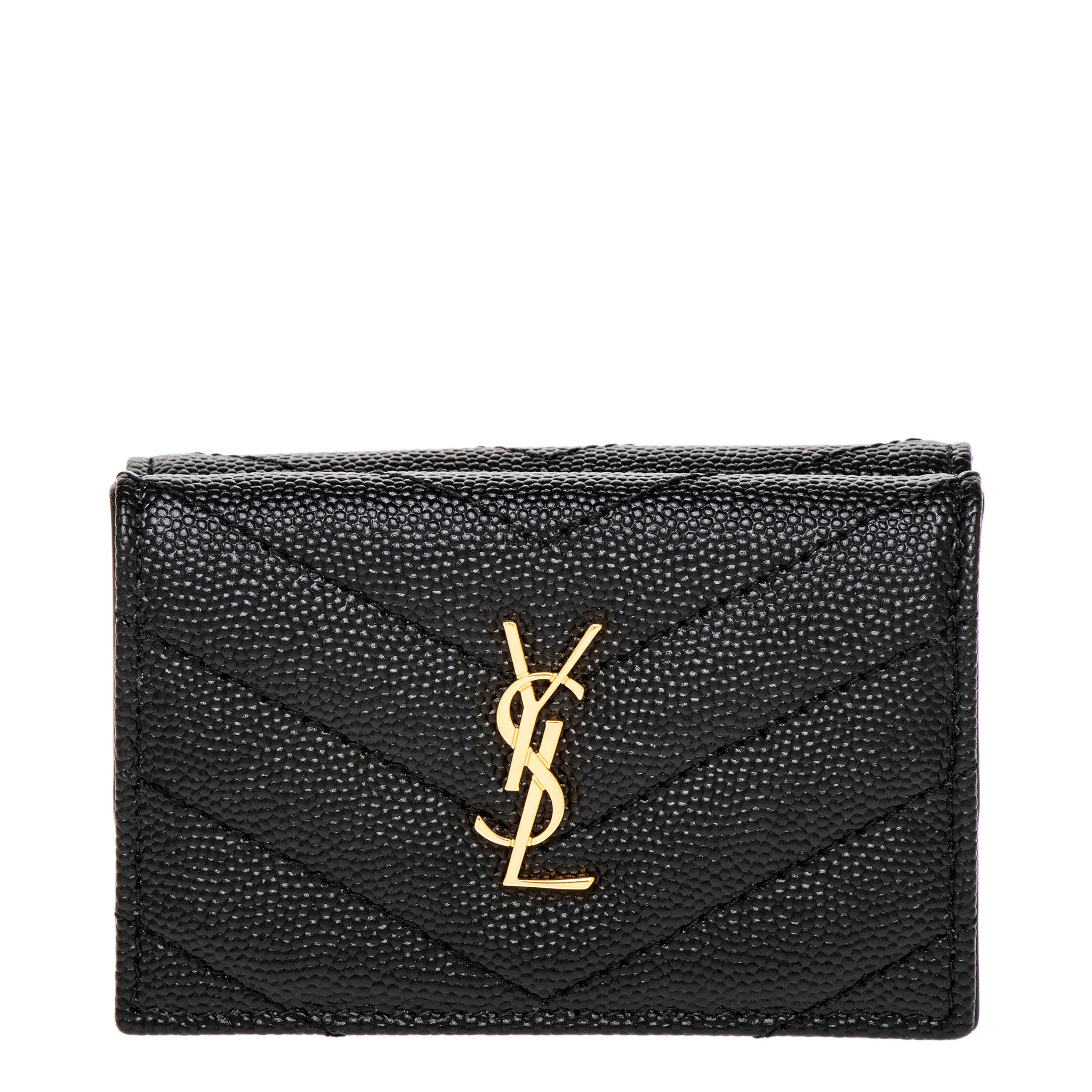 Saint Laurent Cassandre Matelassé Origami Tiny Wallet - Overstock - 44233516 | Overstock