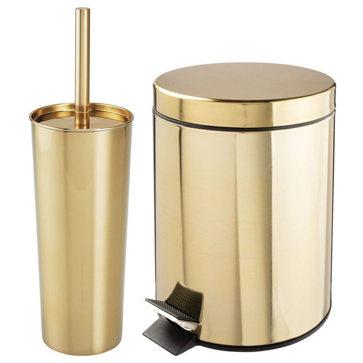 mDesign Toilet Brush Holder and Step Trash Can, 2 Pack | Target