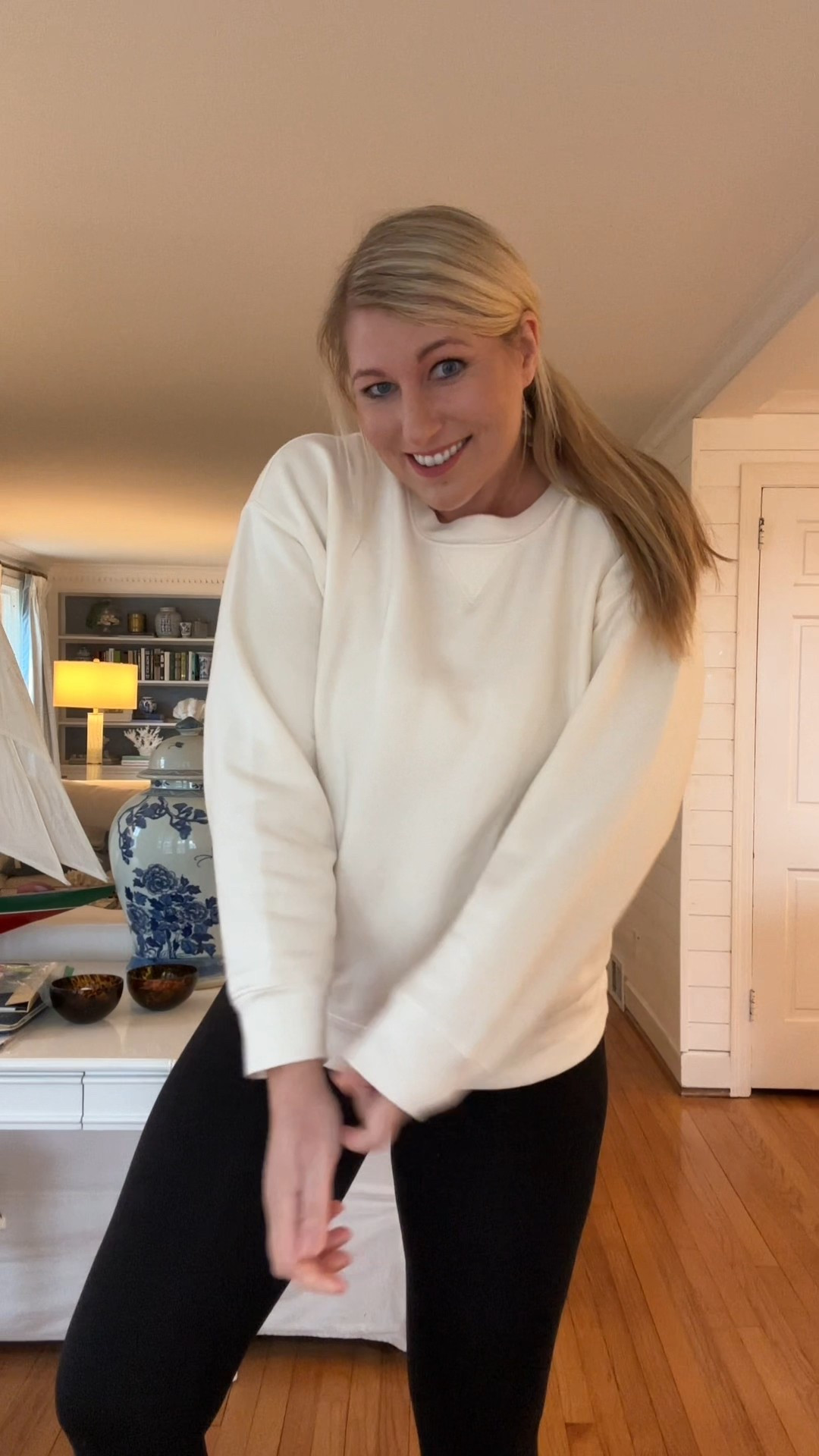 Cozy fleece sweatshirt love 🤍 have a home project I’m working on today and it calls for comfy clothes 🙌🏻

#LTKOver40 #LTKWatchNow #LTKSaleAlert