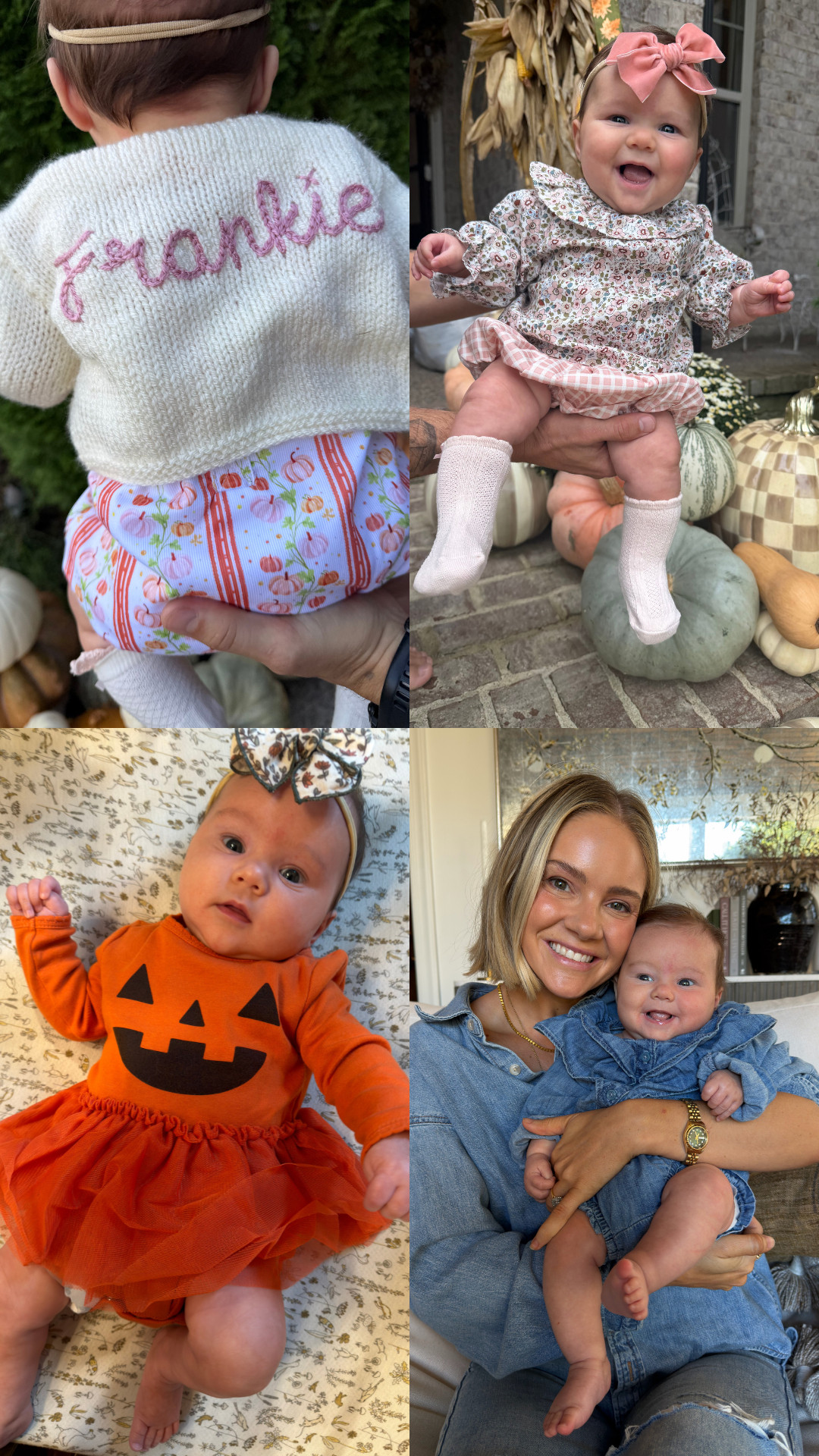 Frankie Fall Fashion, Baby girl fall outfits, baby accessories, Personalized baby sweater, monogram 

 #LTKSeasonal #LTKBaby