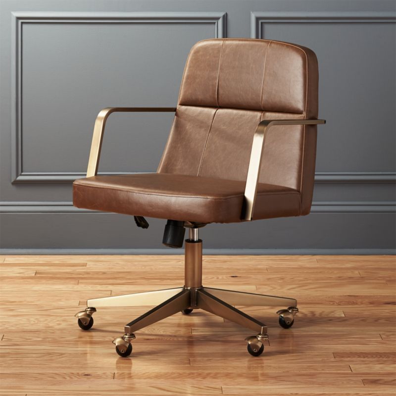 Draper Faux Leather Office Chair + Reviews | CB2 | CB2
