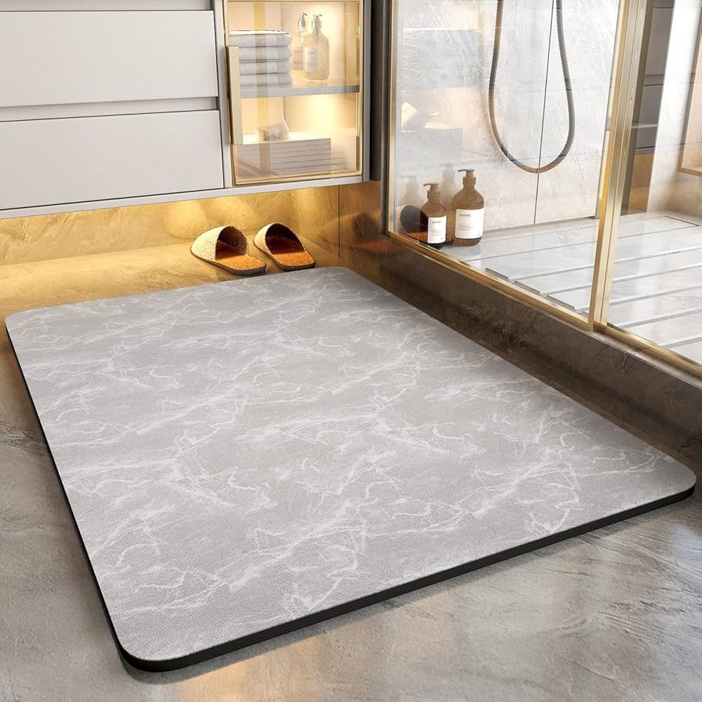 COCOER Bath Mat-Bathroom Mat Bathroom Rug Absorbent Stain Resistant -Rubber Backed Thin Bath Mats... | Amazon (US)