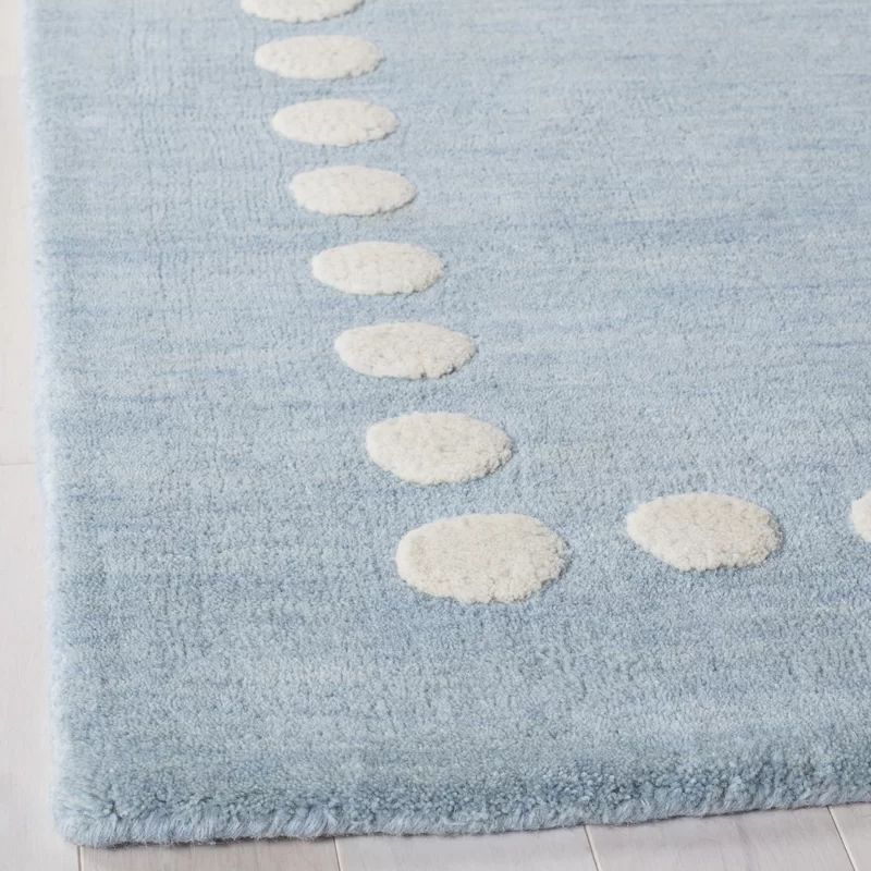 Gosselin Handmade Flatweave Wool Area Rug in Blue | Wayfair North America