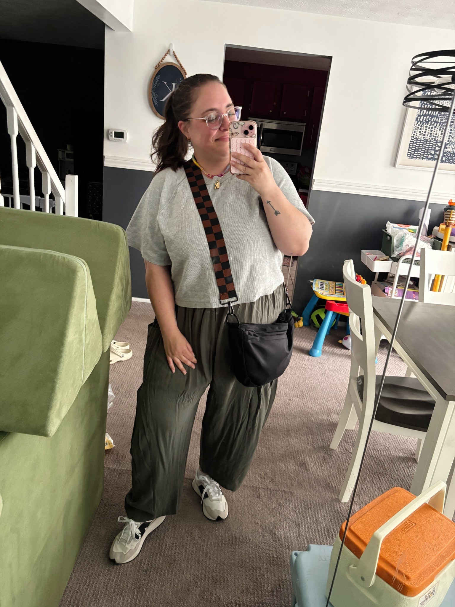 Reminder: you can wear whatever you want no matter what your body looks like ok? Ok go pick out something comfy 🫶🏻✨ ootd SAHM 

#LTKMidsize #LTKFamily #LTKPlusSize