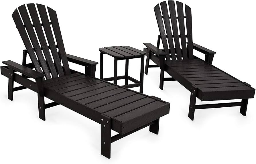 POLYWOOD® South Beach Chaise Set, Black | Amazon (US)