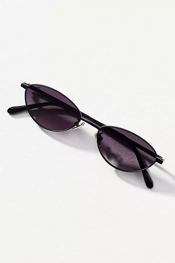 Slim Oval Metal Sunglasses | Anthropologie (US)