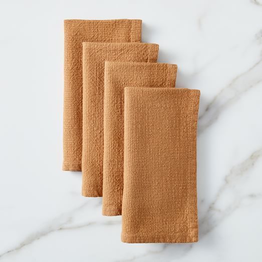 Textured Cotton Napkins (Set of 4) - Rustic Orange | West Elm (US)