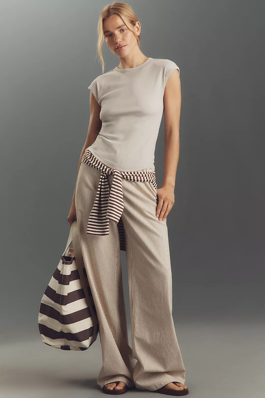 The Betty Crew-Neck Baby Muscle Tee by Maeve | Anthropologie (US)