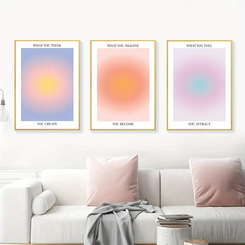 3pcs Abstract Canvas Painting Poster Aura Print Pictures Original Angel Wall Paintings Aesthetic ... | Temu Affiliate Program