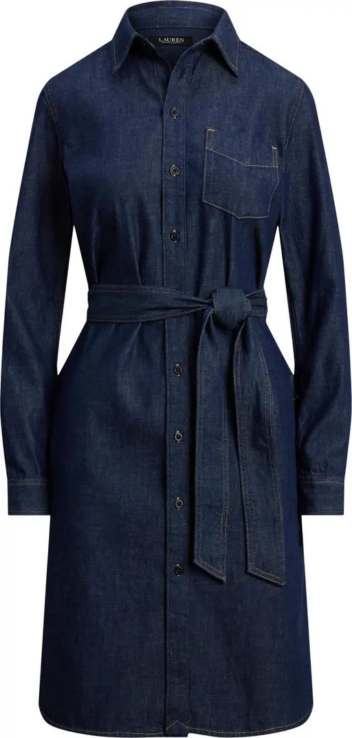 Belted Denim Shirtdress | Nordstrom
