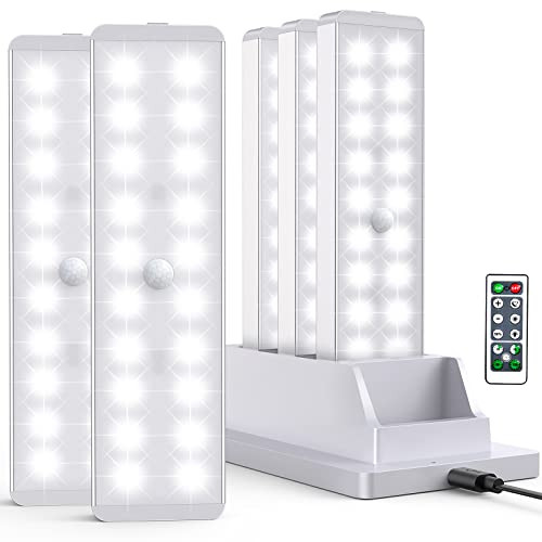 LED Closet Light with Charging Station, 5 Pcs Dimmer Rechargeable Motion Sensor Under Cabinet Lig... | Amazon (US)