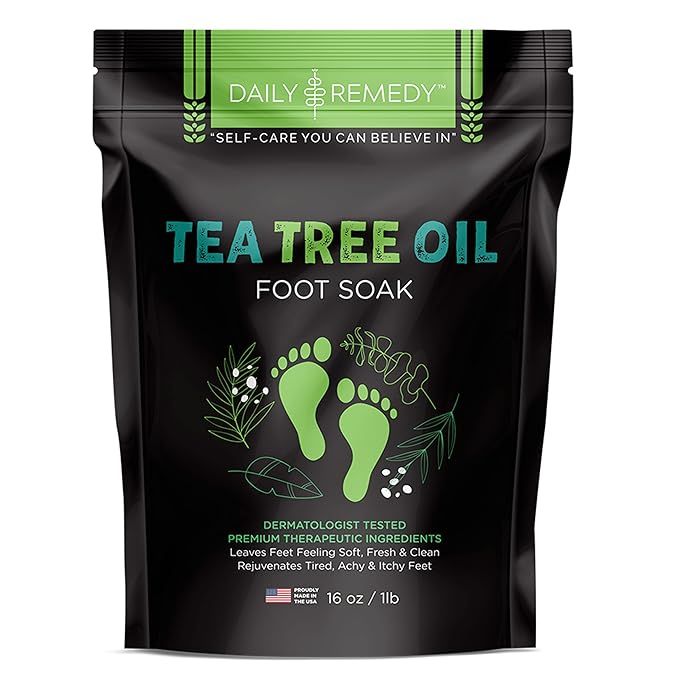 Amazon.com: Tea Tree Oil Foot Soak with Epsom Salt - Made in USA - for Toenail Athletes Foot, Stu... | Amazon (US)