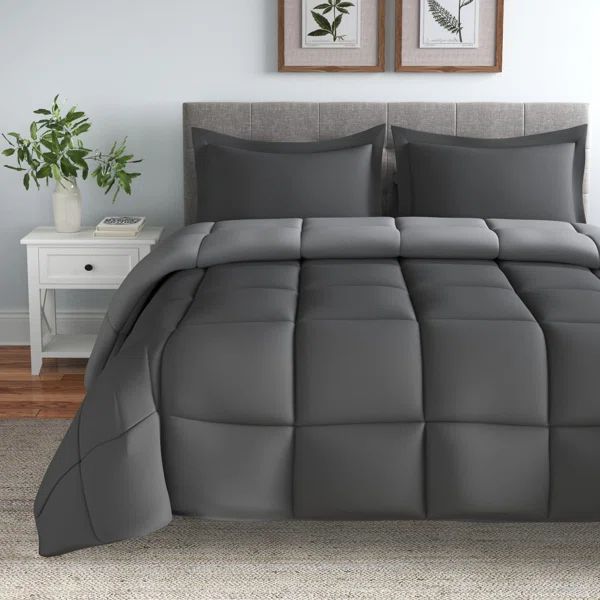 Sasja Microfiber Reversible Traditional 3 Piece Comforter Set | Wayfair North America