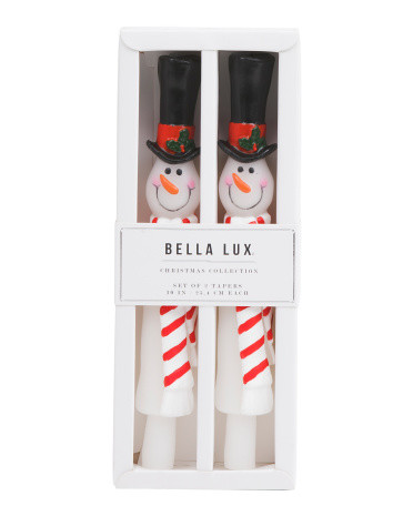 Set Of 2 Snowman With Tall Hat Taper Candles | Pillows & Decor | Marshalls | Marshalls