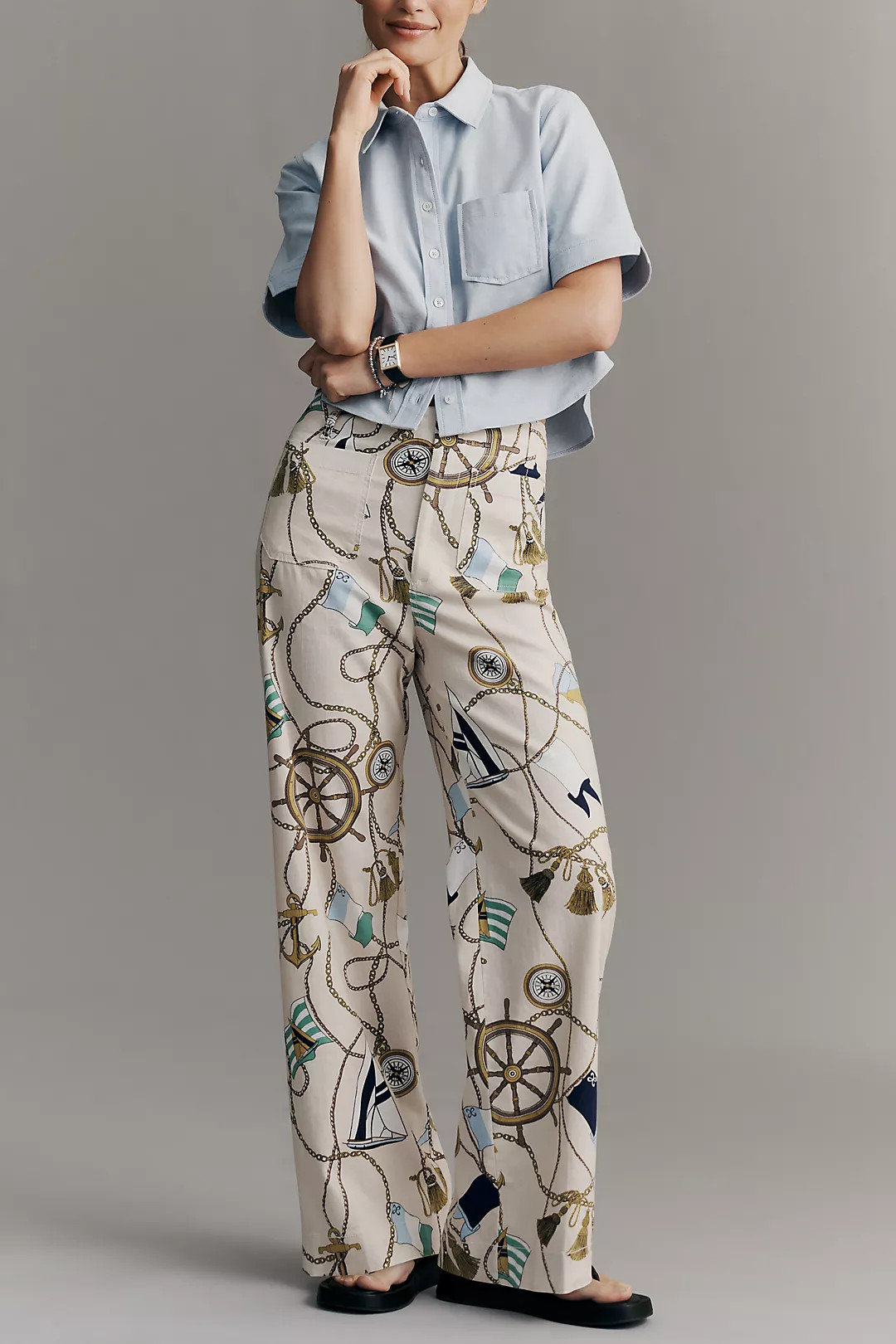 The Colette Beachy Linen Full-Length Wide-Leg Pants by Maeve | Anthropologie (US)