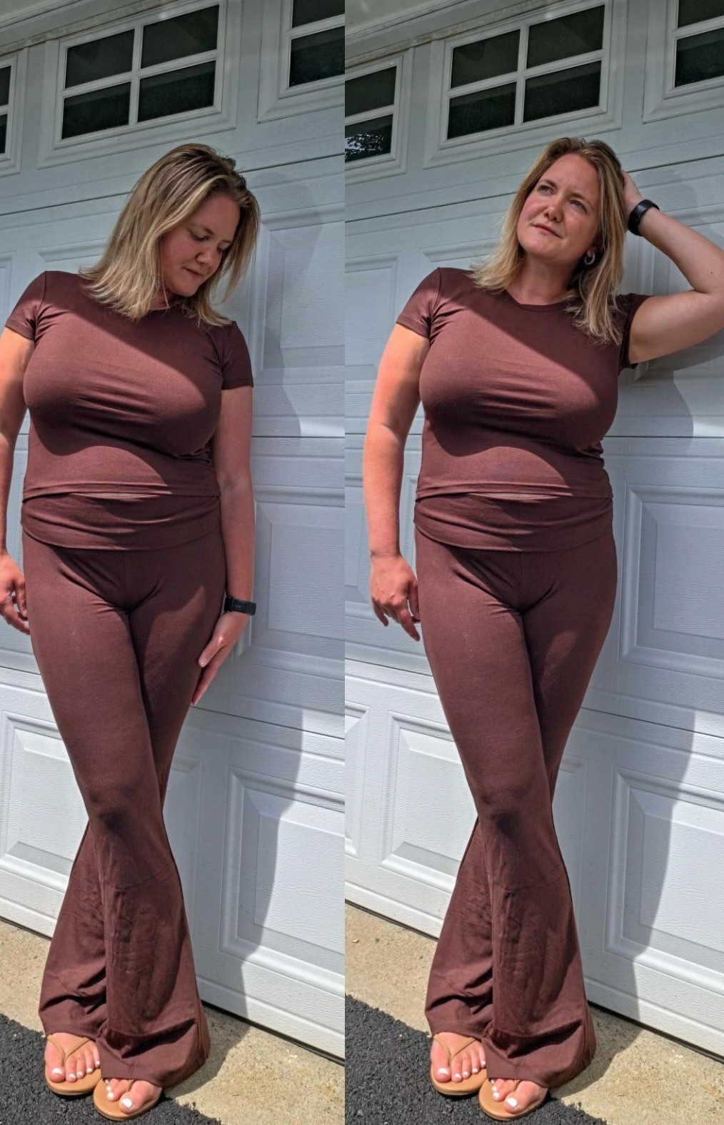This ANRABESS matching set is giving effortless comfort and style 🤎 The foldover flare pants and cropped top make the perfect grab-and-go outfit for errands, travel, lounging, or casual days out.✔️ Wearing size large✔️ Brown color✔️ Purchased on Amazon

#LTKootd #LTKMidsize