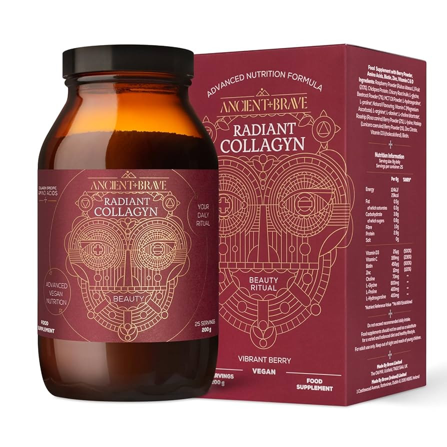 Ancient + Brave - Radiant Collagyn for Beauty 200 Grams - Vegan Collagen Powder with Chicory Root... | Amazon (UK)