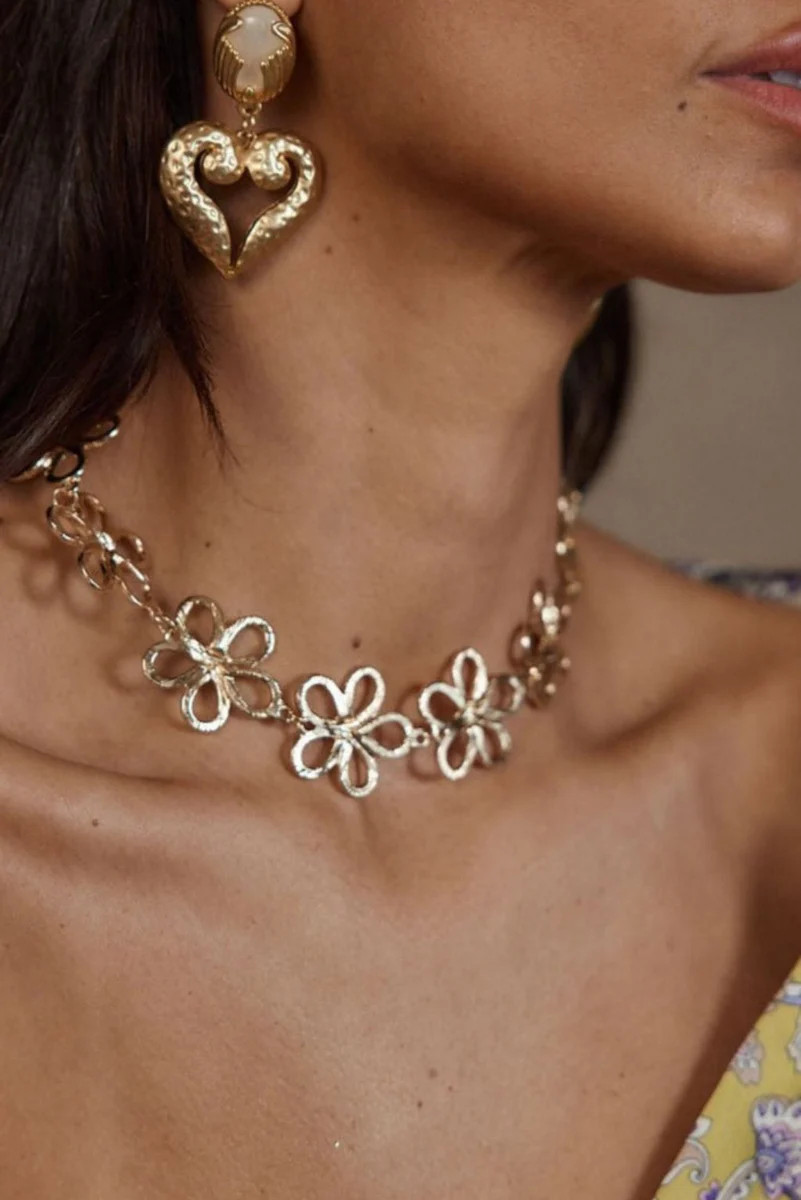 Eden Gold Flower Choker Necklace | 12th Tribe