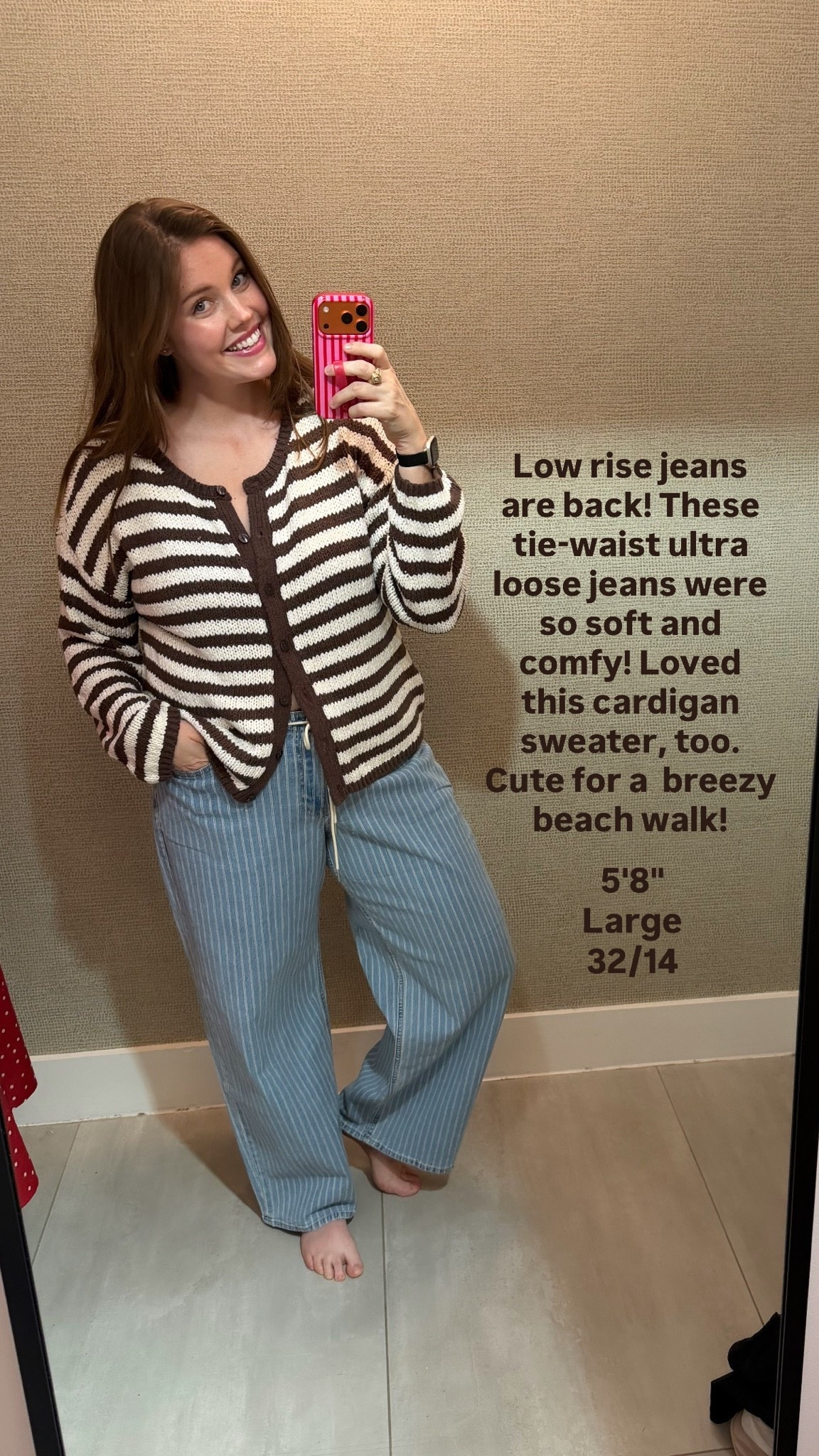 These tie waist jeans were so soft! I tried my true size (32/14) and they fit well. Low rise and I'm 5'8". This woven cardigan ran a bit large and the fit was so cute!
...............:
 summer trends spring trends brown cardigan summer sweater striped seater striped cardigan workwear low rise jeans linen jeans linen pants tie waist pants Abercrombie pants Abercrombie jeans Abercrombie new arrivals Anthropologie dupe Anthropologie finds summer fit summer outfit travel look beach day outfit summer trip travel outfit beach trip beach vacation comfy jeans comfy pants loose jeans wide leg pants wide leg jeans striped pants striped jeans size 14 jeans Abercrombie haul midsize jeans midsize pants midsize fashion plus size jeans plus size fashion

#LTKootd #LTKTravel #LTKMidsize