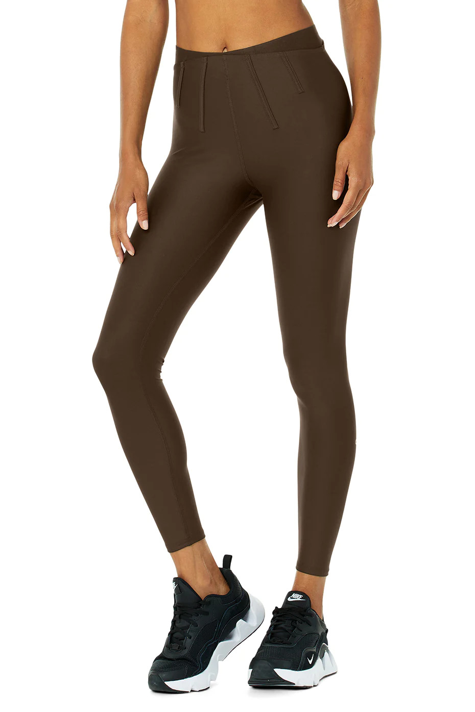 Alo YogaÂ® | Airlift High-Waist 7/8 Corset Legging in Espresso, Size: Large | Alo Yoga (US)